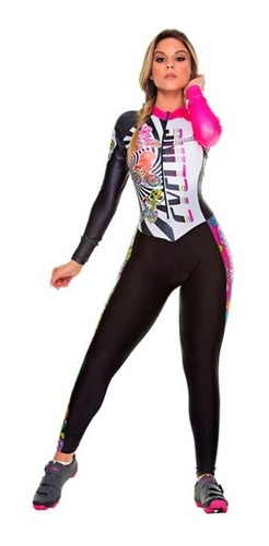 Imagem 7 de 8 de Macacão Ciclismo Feminino Caveira Mexicana M L Original