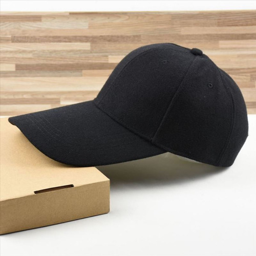 Gorra De Béisbol De Ala Extendida Tejido De Lana De Color