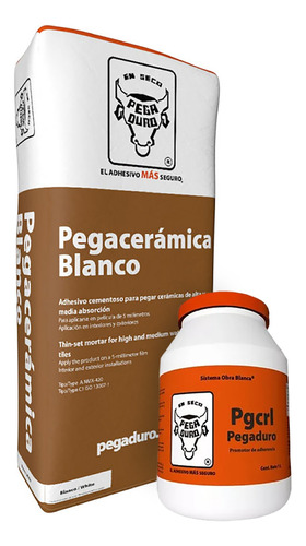 Kit Pegacerámica Blanco + Pegacril De 1 Litro