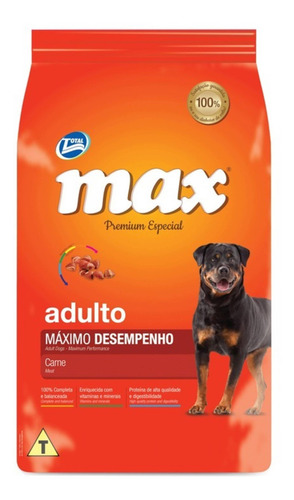 Alimento Max Premium Especial Maximo Desempeño para perro adulto de raza grande sabor carne en bolsa de 10.1kg