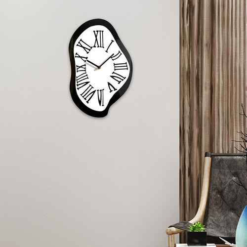 Melting Wall Clock Roman Numeral Clock Funny Decor L