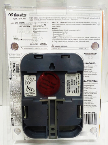 Imagen 2 de 2 de Reloj Programable Diario Semanal Contacto Spdt 110v Y 220v