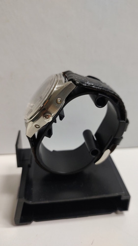 Reloj Omega Quartz Geneve Día Fecha Funcionando N Oris Rado Negro Acero Inoxidable Pulido Champagne (Usado)