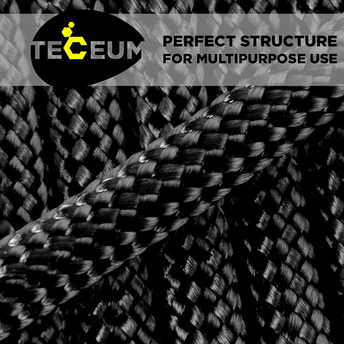Teceum Paracord Tipo Iii 550 Negro 1000 Pies 4 Mm Cuer