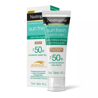 Protector Solar Facial Neutrogena Sun Fresh Tono Medio 40g