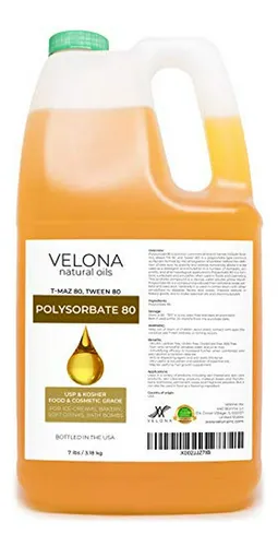 Polisorbato 80 Velona - 7 Lb | Solubilizante Natural Para Co