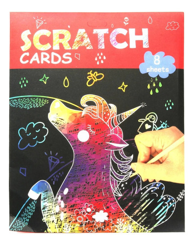 Scratch Cards 8 Hojas A5 Para Raspar Multicolor