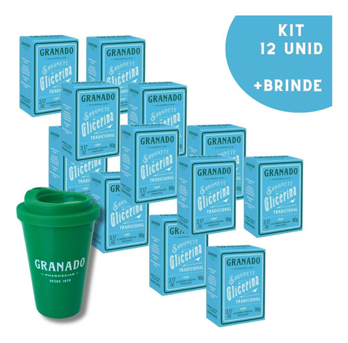 Kit Com 12 Unidades Sabonete Granado Glicerina 90g C/12 Unid