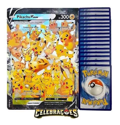 Carta Pokemon Pikachu V Português Card Original Copag