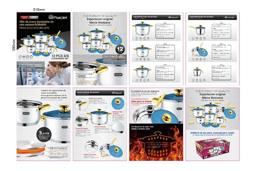 Bateria De Cocina 12 Pz Cristy Fraciel Acero Inox Induccion | Envío gratis Bateria De Cocina 12 Pz Cristy Fraciel Acero Inox Induccion | Envío gratis
