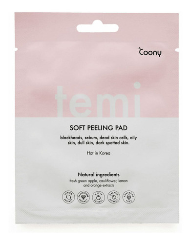 Almohadilla Spa Facial Coony Temi Soft Peeling Pad 1ml Tipo de piel Normal