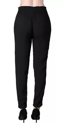 Pantalon De Vestir Personality Mujer Negro Poliester 2500