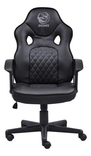 Cadeira de escritório Pcyes Mad Racer STI Master gamer ergonômica  full black com estofado de mesh