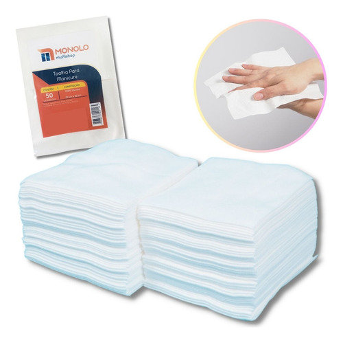 Monolo toalha descartável manicure 20x30cm alta absorção