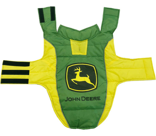 Chaleco Acolchado John Deere Para Perros Y Gatos, Tamaño: Al