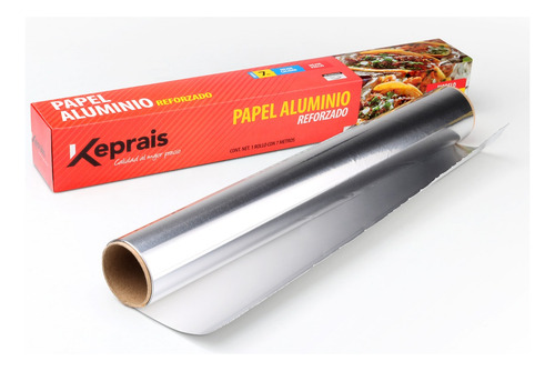 Papel Aluminio 7 Metros Reforzado Keprais (24 Pzas)