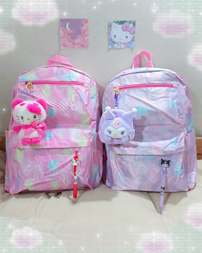 Mochila Escolar Sanrio Cinnamoroll Kuromi Kawaii + Regalos 