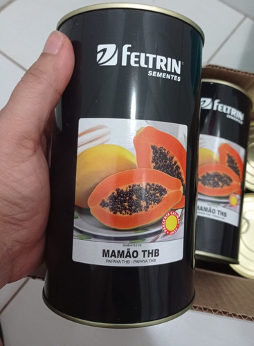 Lata De 50 Gramas Com 3000 Sementes Mamão Papaia Thb Papaya Feltrin