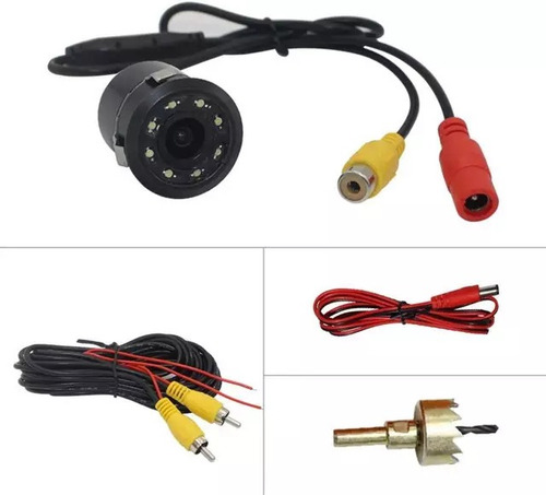 Imagen 7 de 7 de Cámara De Reversa Para Facia 8 Leds Universal Impermeable.