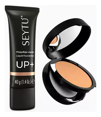 Maquillaje Seytu Base+compacto A Prueba De Agua Tono 3 Soft Honey