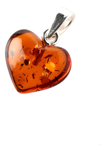 Amberjewelry Colgante De Corazón De Ámbar Báltico Genuino, C