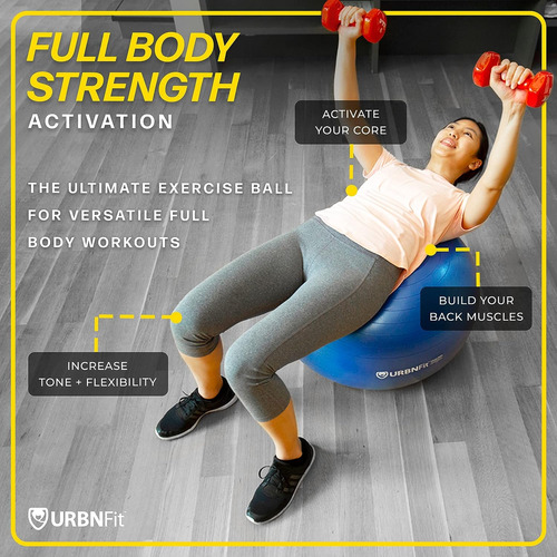 Urbnfit Pelota De Ejercicio - Pelota De Yoga Para Entrena...