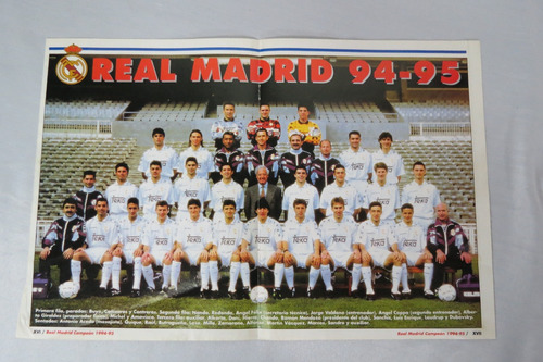 Real Madrid Año 1995 Póster Revista Don Balón Iván Zamorano