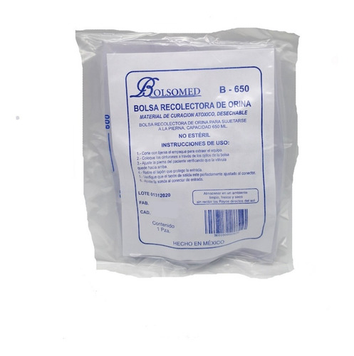 Bolsa Recolectora De Orina Para Pierna 650 Ml 10