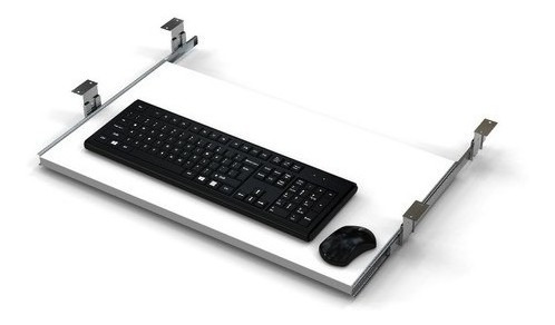 Imagem 1 de 7 de Corrediça Telescópica Teclado Regulável 27/35cm - Kit