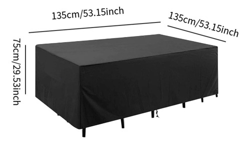Set De Muebles De Exterior Cubierta Mesa De 135x135x75 Cm
