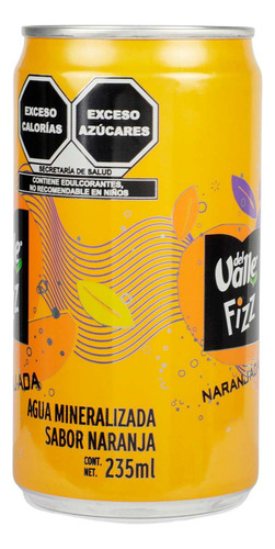 Agua Min Del Valle Fizz Sabor Naranja 235ml