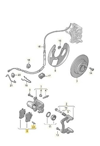 Balatas Traseras Golf Jetta A4 A5 Mk6 Audi Seat Vw Orig