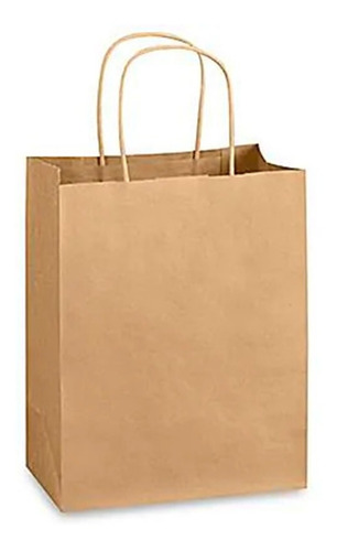 20 Bolsas Papel Kraft 20cms Ancho 20cms Alto 7cms Fuelle