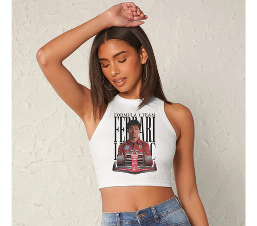 Remera Ferrari Musculosa Charles Leclerc F1 Formula 1