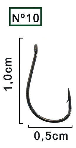 Anzol Bkk Keiryu-r Black Bk021 Nº10 - Cartela C/ 10 Peças