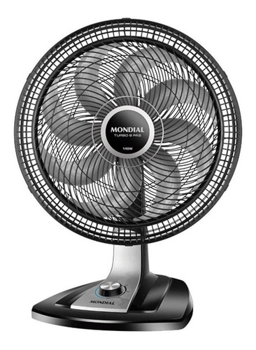 Imagem 1 de 3 de Ventilador de mesa Mondial VTX-40-8P turbo preto com 8 pás cor prata, 40 cm de diâmetro 127 V
