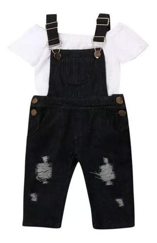 Macacao Jardineira Jeans Cropped E Blusa Ciganinha Laise Algodao Bebe Macacao Jardineira Jeans Cropped E Blusa Ciganinha Laise Algodao Bebe