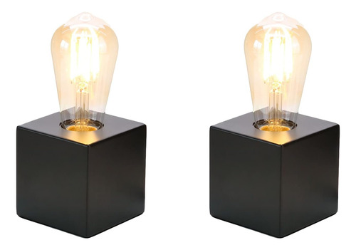 Base De Lámpara De Mesa Industrial Mini Kunjoulam, Set De 2,