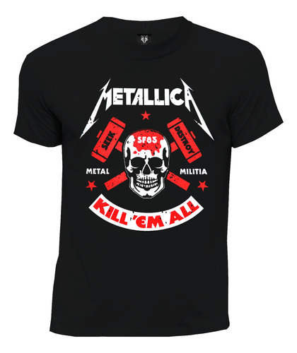 Camiseta Rock Metal Seek And Destroy Metallica