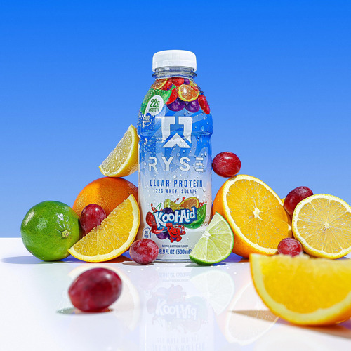Ryse Clear Whey Isolate Protein Shake, Kool-aid Tropical Pun