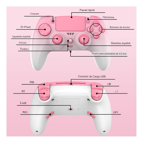 Mando Joystick Bluetooth Compatible Ps4 Ps3 Android Pc
