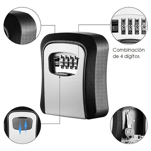 Caja Fuerte Candado Guarda Llaves C/combinación Ideal Airbnb