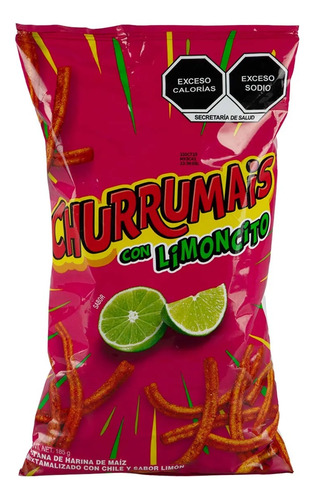 Churrumais Sabritas Con Limoncito 185 G 12 Pzas