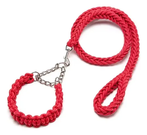 comprar Set Correa Trenzada Collar Semi Ahorque Perros Cuerda Atrix®