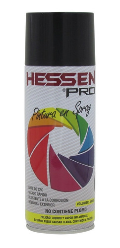 Pintura En Spray Hessen Negro Satinado 