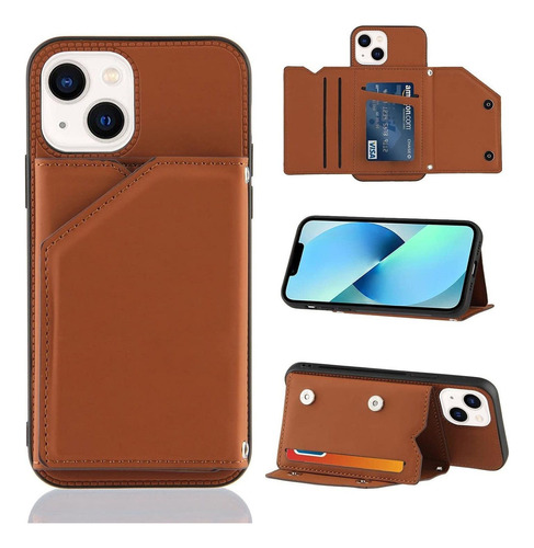 Funda Tipo Cartera Para iPhone 13, [3 Ranuras Para Tarjetas]