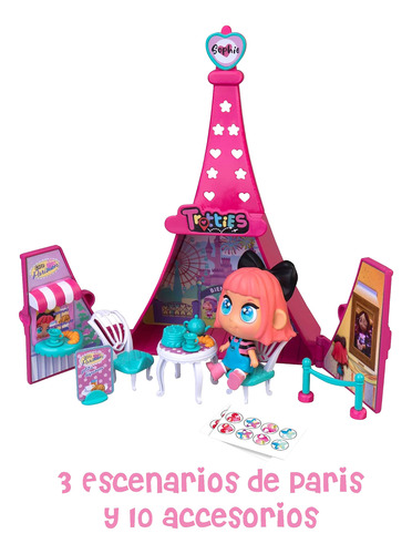 Muñeca Mini Trottie Sophie Famosa Paris Con Torre Eiffel