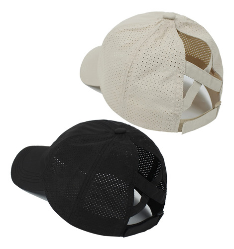 Hgge Paquete De 2 Gorras De Bisbol Para Mujer Con Tiras Cruz