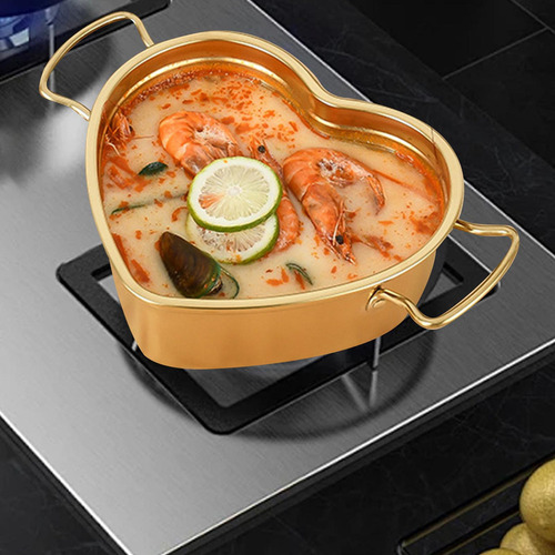 Cacerola Compatible Con Salsa En Forma De Corazón De S Oro