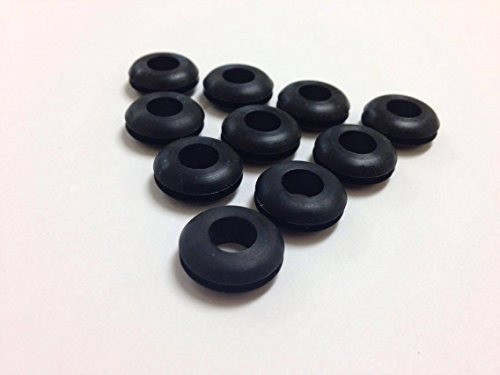 10 Black Silicone Grommet 5-16  Colored Grommet Bpa Free For